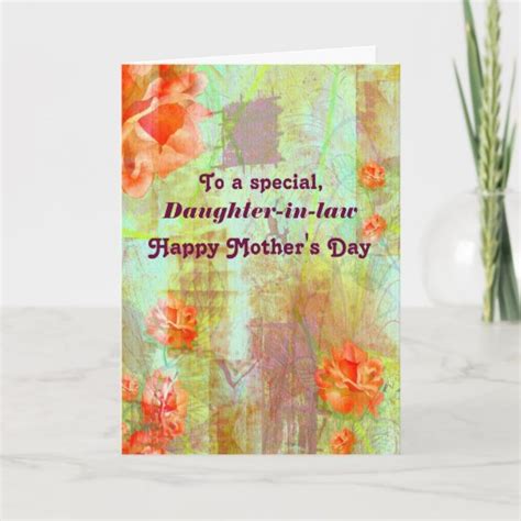 Daughter In Law Happy Mothers Day Flowers Card