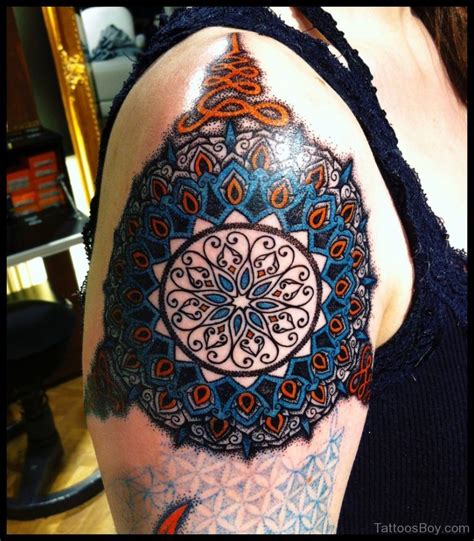 Colorful Mandala Tattoo On Shoulder Tattoo Designs Tattoo Pictures