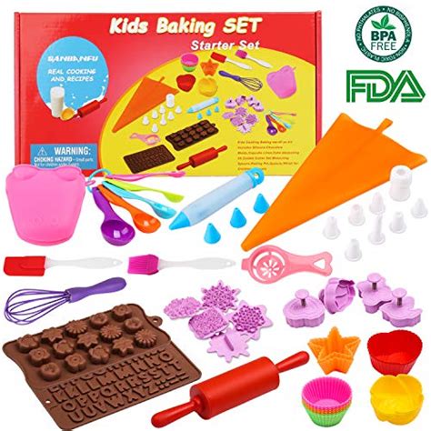 Kids Cooking Baking Set Baking Supplies Cupcake Decorating Kit 40 Pcs