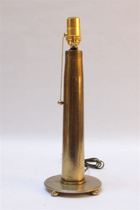 Vintage Brass Artillery Shell Trench Art Table Lamp Jarontiques