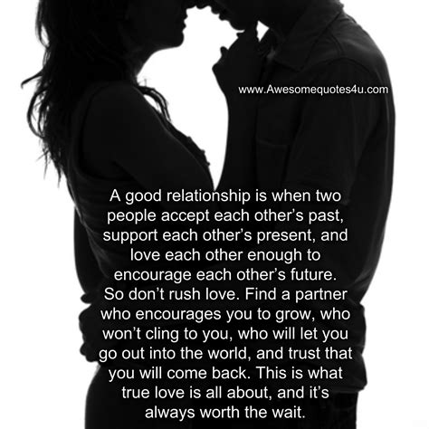 A Good Relationship Is When