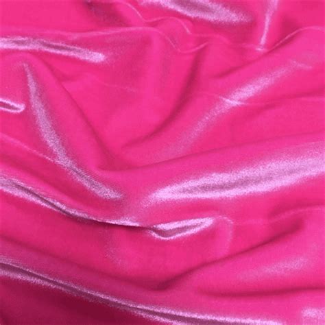 Neon Pink Stretch Velvet Fabric Sold By The Yard