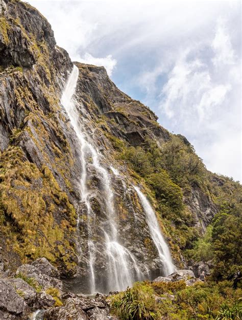 Earland Falls At The Famous Routeburn Track New Zealand Stock Image
