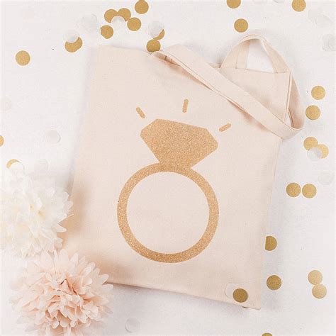 Diamond Ring Tote Bag By Alphabet Bags