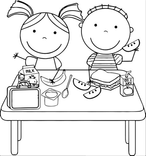 Kids Eating Lunch Clipart Free Images At Vector Clip Art