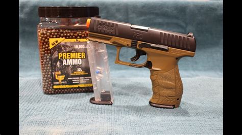 Walther Ppq 6mm Bb Pistol Airsoft Gun Dark Earth Brown And 10000 Count