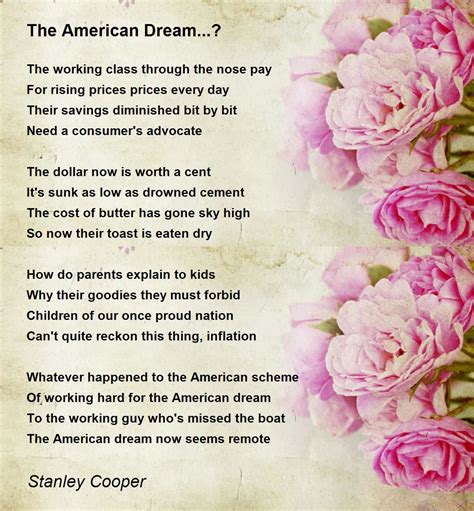 The American Dream...? Poem by Stanley Cooper - Poem Hunter