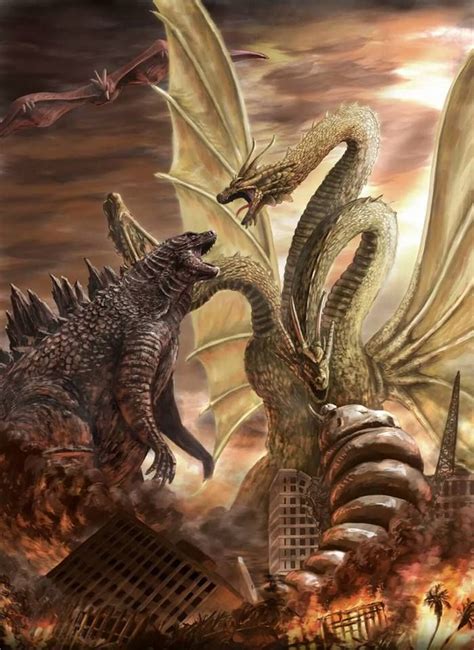 Ghidorah The 3 Headed Monster Godzilla Godzilla Art Kaiju