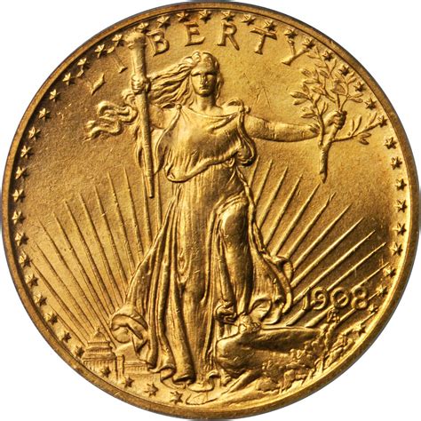 1908 St Gaudens 20 Gold Sell Rare St Gaudens Gold Coins