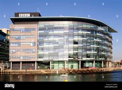 New Bbc Media City Offices Salford Quays Manchester England Uk