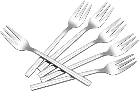 Saedy 12 Pieces Tiny Appetizer Forks Stainless Steel 3 Tine Dessert