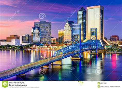 Jacksonville Fl Skyline Stock Photo Image Of Florida 65473882