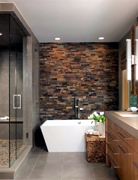 A unique bathroom tile design for a bathroom renovation, a new bathroom, a small bathroom, or ensuite will make your bathroom stand out. 20 design ideas for bathroom with stone tiles - by ...