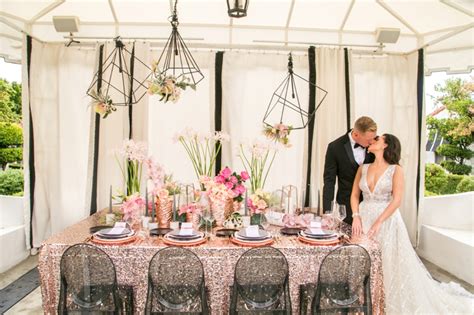 Modern Glam Black And Rose Gold Wedding Ideas Every Last Detail