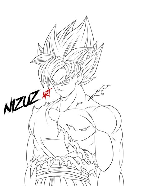 Goku New Transformacion Lineart By Gokusupremo15 On Deviantart