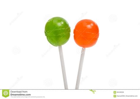 Lollipop On A Stick Isolated Stock Photo - Image of food, color: 90439038