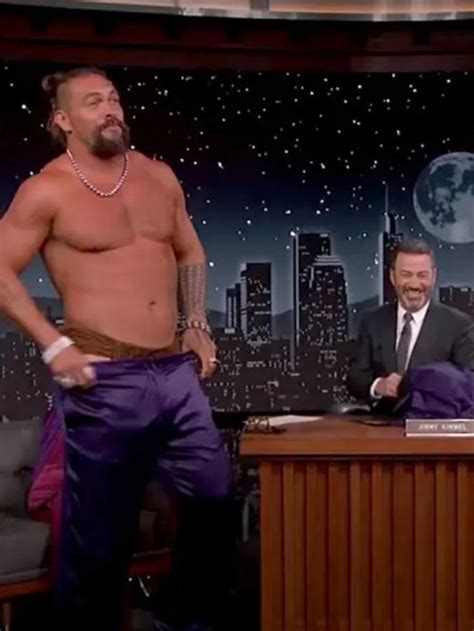 Jason Momoa Strips Near Naked On Jimmy Kimmel Live News Au