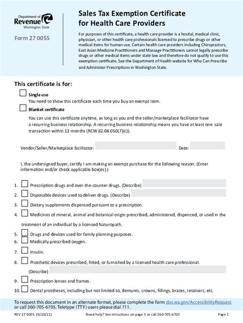 2021 Wa Dor Form 27 0055 Fill Online Printable Fillable Blank