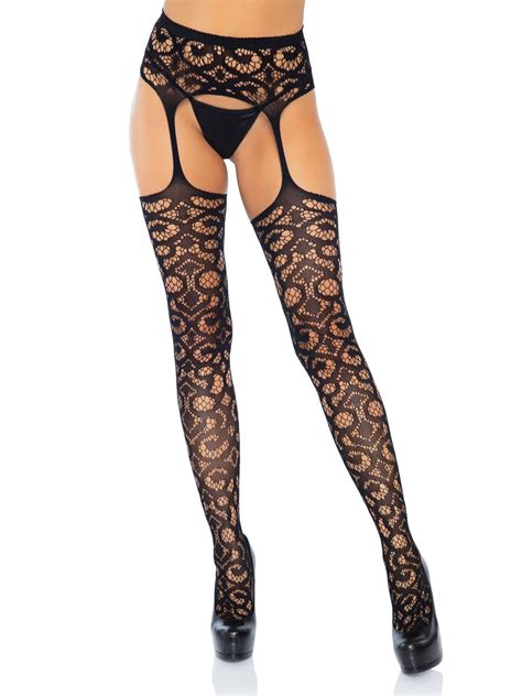 lace garter belt stockings women s hosiery leg avenue