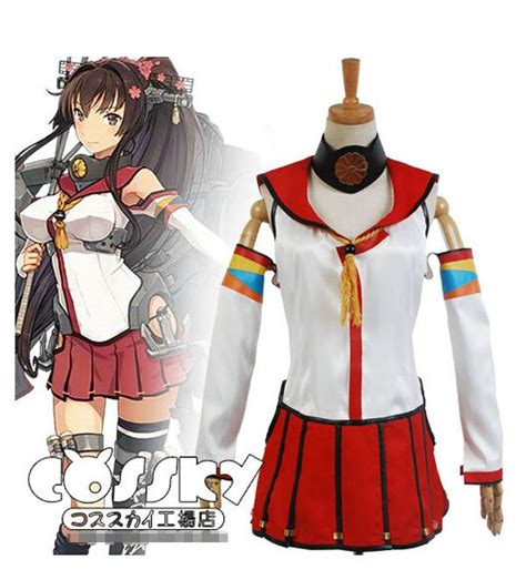 New Arrival Custom Made Kantai Collection Kancolle Yamato Cosplay Costume Halloween Party Event