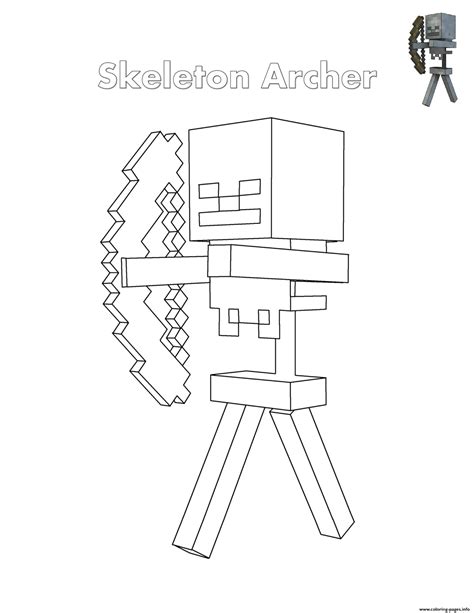 Minecraft Skeleton Pages Coloring Pages