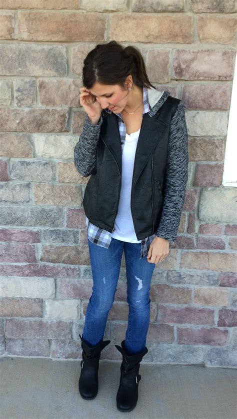 what i wore real mom style grey plaid shirt realmomstylepinterestspin