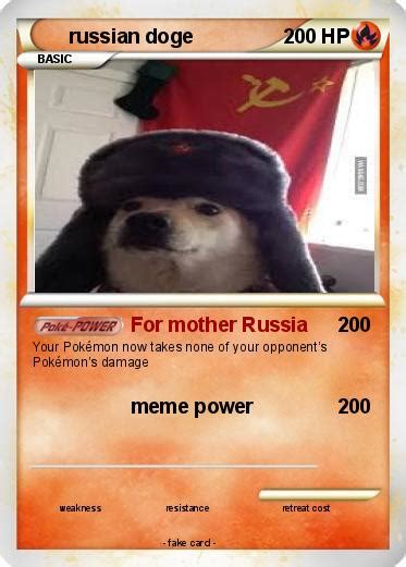 Pokémon Russian Doge 4 4 For Mother Russia My Pokemon Card