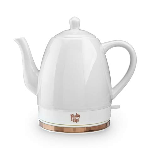 Pinky Up Noelle 15 L Ceramic Electric Tea Kettle Grey Rose Gold