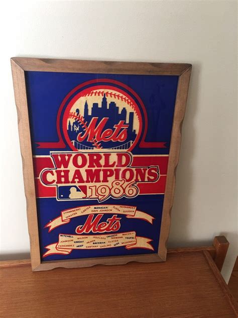 Vintage New York Mets 1986 World Champion Framed Picture Etsy