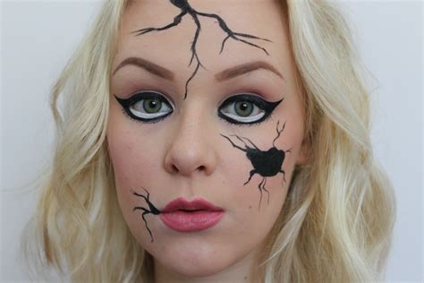 How To Do Broken Doll Makeup For Halloween Gails Blog