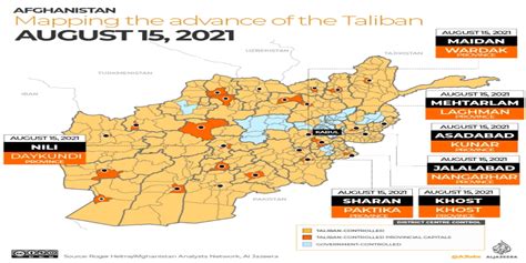 Taliban Control Map Taliban Control Map August 2021 Taliban Claim