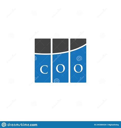 Coo Letter Logo Design On Black Background Coo Creative Initials
