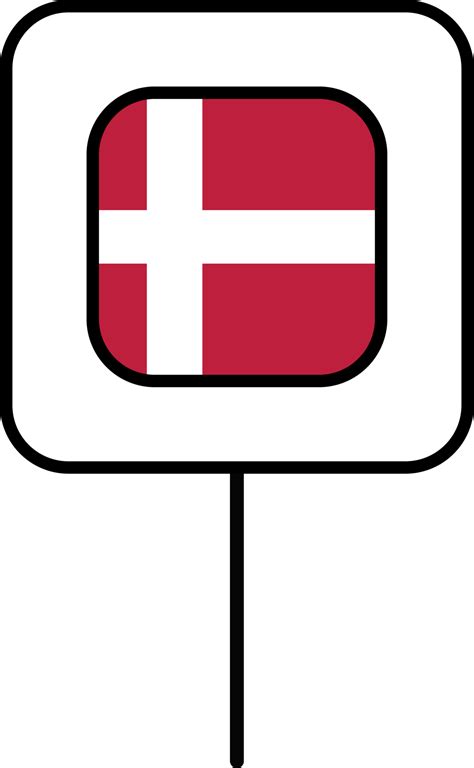 Denemarken Vlag Plein Pin Icoon 22963175 PNG
