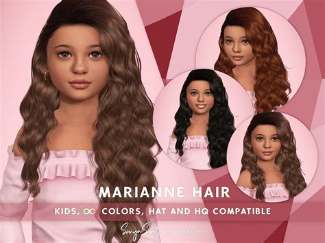 The Sims Resource Marianne Hair Kids