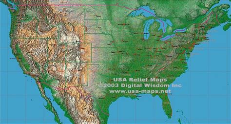 3d Elevation Map Of Usa