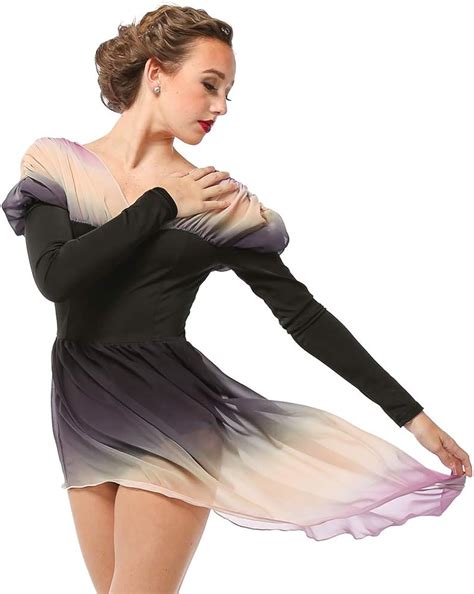 Ombre Lyrical Belle Dance Dress Just For Kix Dance Costumes For Women Ropa