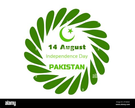 Pakistan Independence Day 14 August Design Illustration Greeting Card