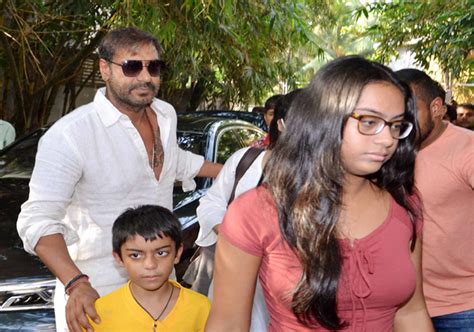 Golmaal Again Ajay Devgn Watches His Film With Wife Kajol Daughter Nysa And Son Yug