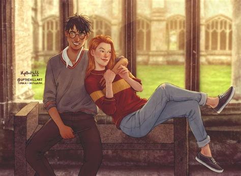 Hinny Fanart By Upthehillart On Tumblr Harry James Potter Harry Et Ginny Harry Potter Couples