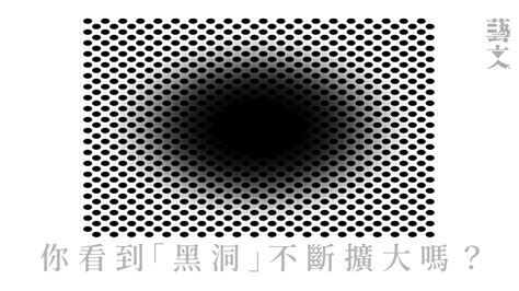 靜止圖像中看到擴大的 黑洞 視錯覺圖片欺騙大腦放大瞳孔？