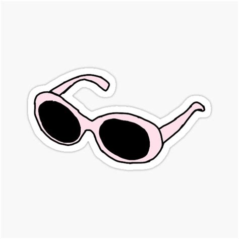 Light Pink Clout Goggles Sticker By Aacreates Redbubble
