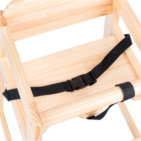 The most common restaurant chair material is wood. Lancaster Table & Seating Restaurant High Chair Seat Belt