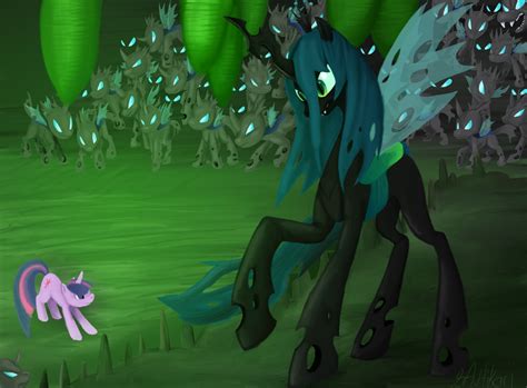 Ay i'm here with 3 changeling cocoon. #230778 - safe, artist:sahikari, queen chrysalis, twilight ...