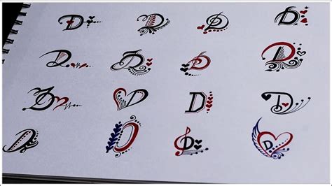 Letter D With Heart Tattoo Designs Design Talk