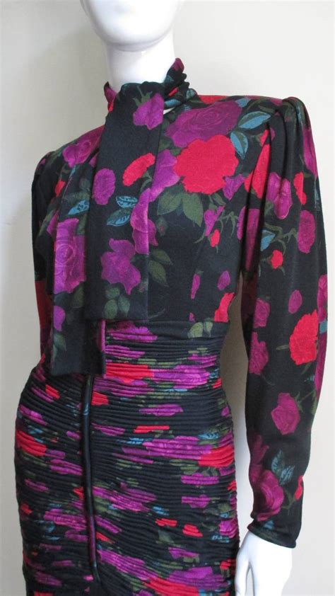 Emanuel Ungaro 1980s Dress With Ruching For Sale At 1stdibs