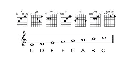 Understanding C Major First Position Chords And Scale Liberty Park