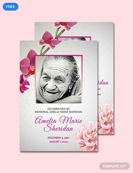 Download This Beautiful Memorial Card Template For Free Celebrate The