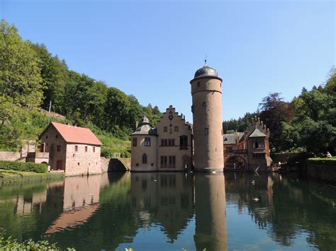 Germany Bavaria Mespelbrunn Mespelbrunn Castle