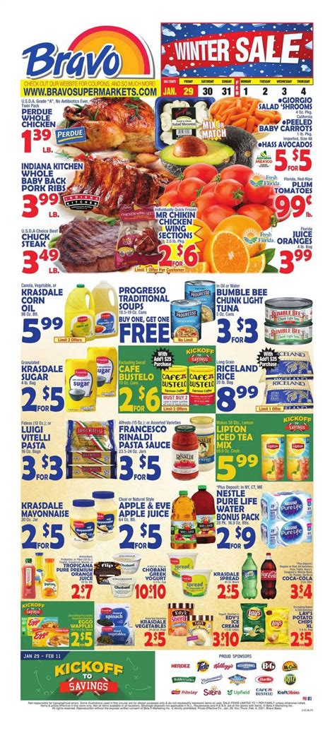 Bravo Supermarkets Ct Fl Ma Nj Ny Pa Ri Weekly Ad Flyer January