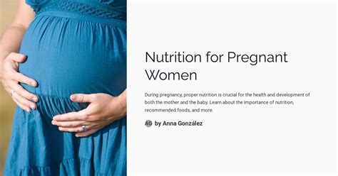 Nutrition For Pregnant Women
